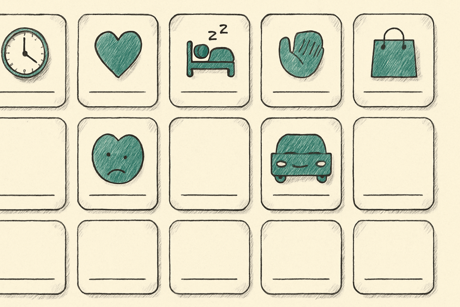 Grid of icon cards representing different meanings of the texting abbreviation DWS Grid of icon cards representing different meanings of the texting abbreviation DWS